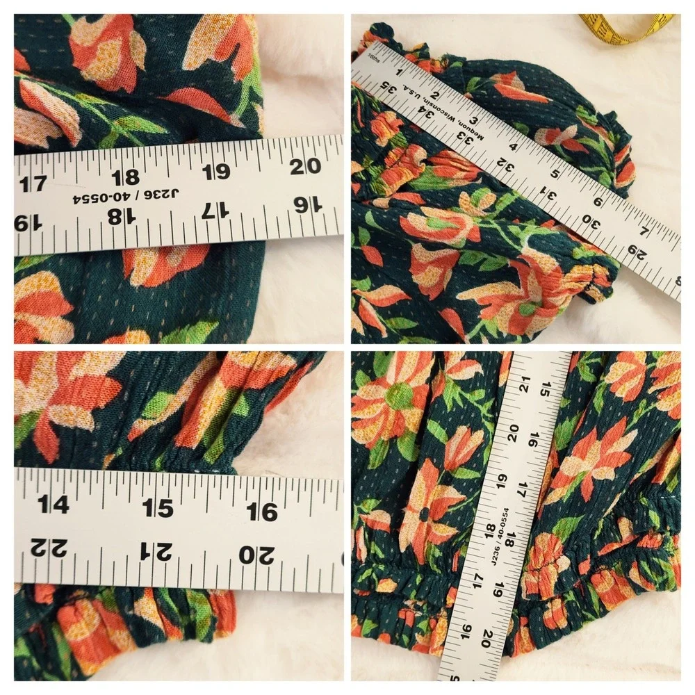 Free People‎ FP One Suki Off The Shoulder Floral Blouse Garden Combo Large